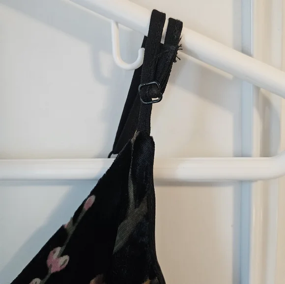 NWT Dex XS Velvet Burnout Dress, wrap style, midi length, with floral design - Picture 11 of 14